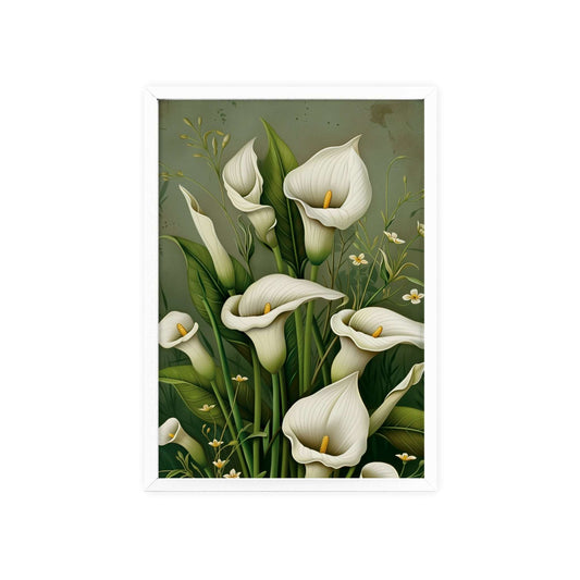 Vintage Calla Lilies framed wall art - Flower Parade Collection