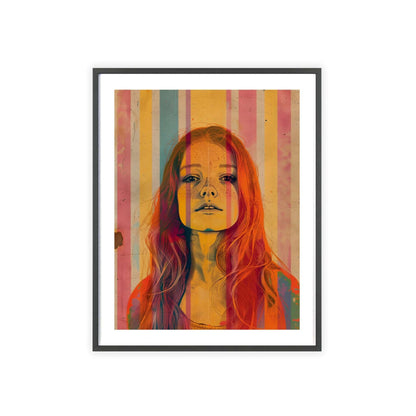 Pop art portrait of an iconic European woman from the Global Glamour collection, enhancing modern home decor with exquisite beauty.