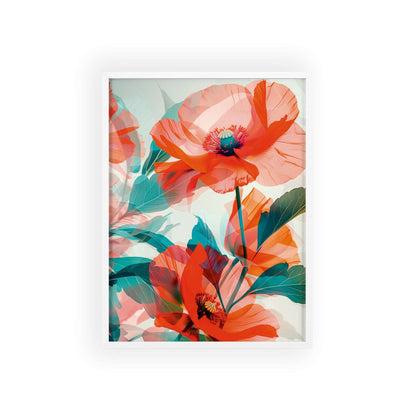 "Orange Poppies framed wall art - Flower Parade Collection"