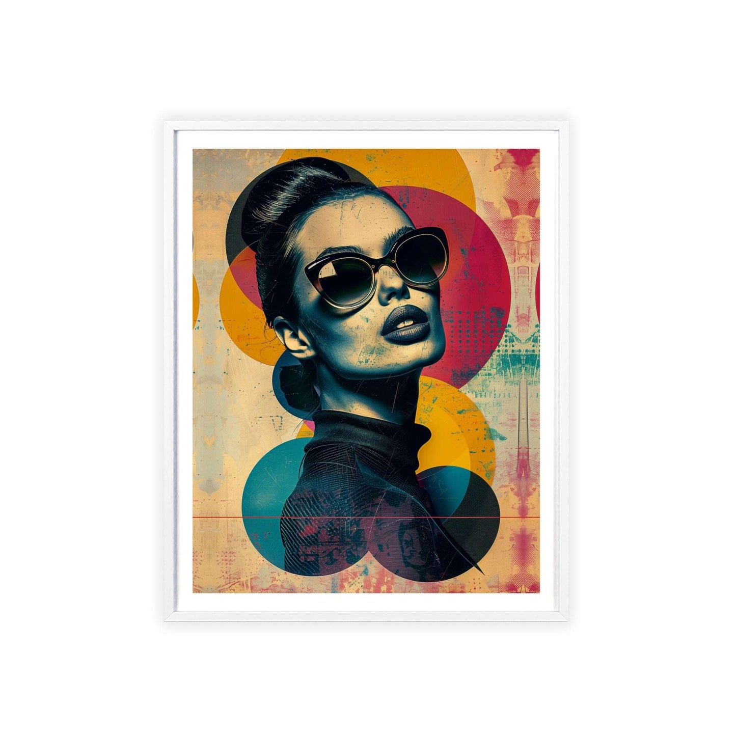 Retro pop art portrait of woman inspired by Lisbon glamour