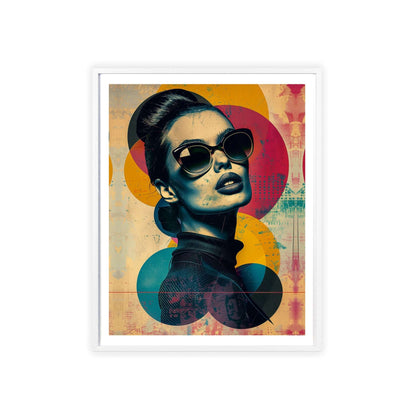 Retro pop art portrait of woman inspired by Lisbon glamour