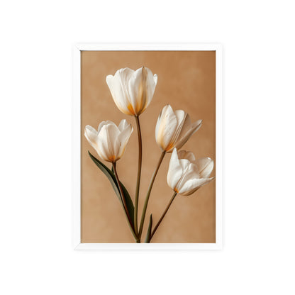 "Vintage Tulips framed wall art - Flower Parade Collection"