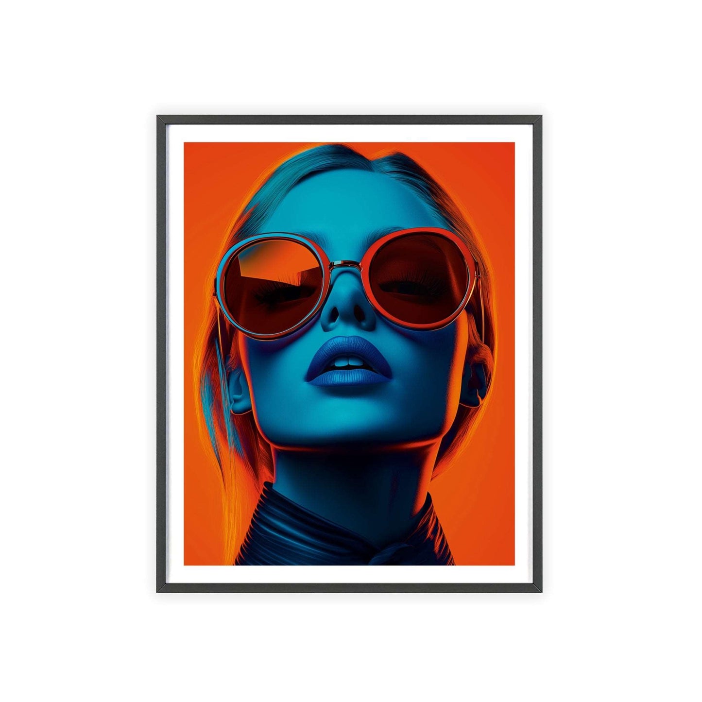 Vibrant pop art portrait of a sophisticated young woman, inspired by Vienna's timeless elegance