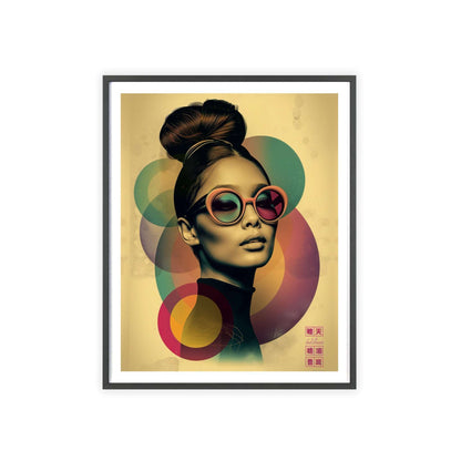 Retro pop art portrait of woman inspired by Beijing fashion