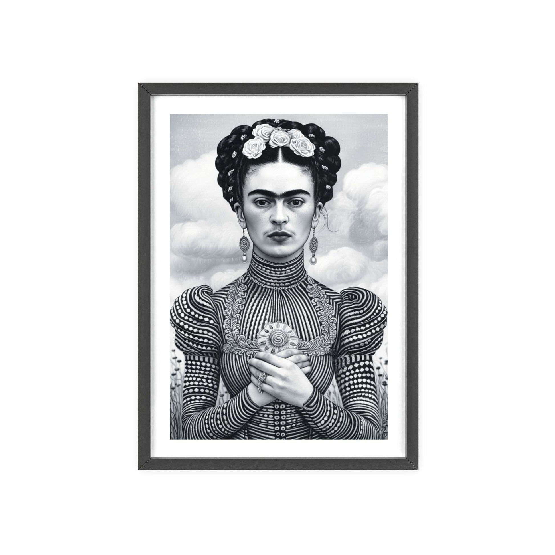  Frida Kahlo Black & White Wall Art! Modern home decor