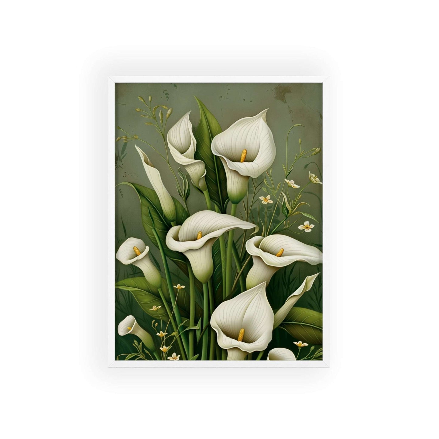 Vintage Calla Lilies framed wall art - Flower Parade Collection