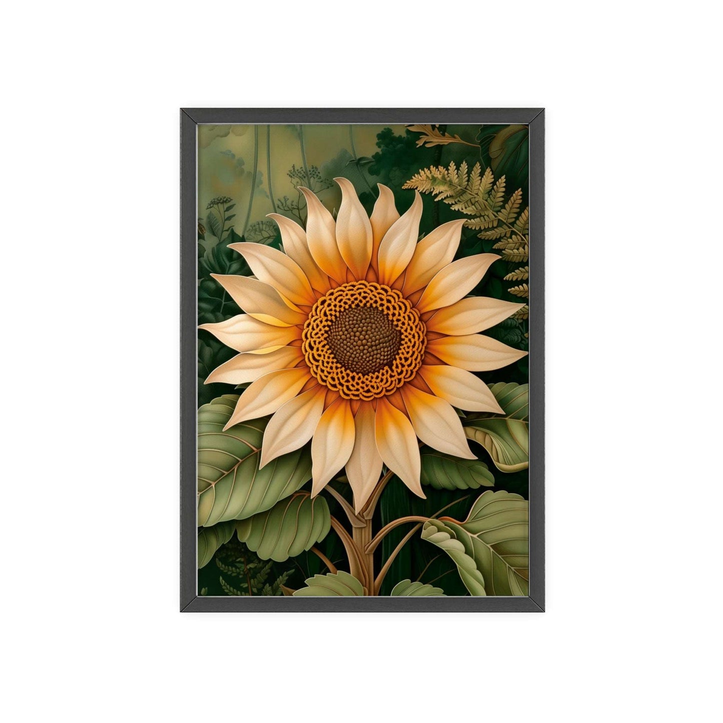 Vintage Sunflower framed wall art - Flower Parade Collection