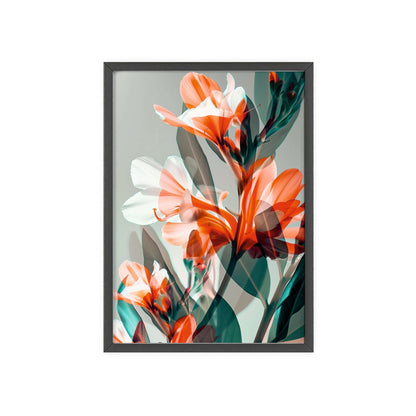 This stunning flower poster showcases the beauty of Freesia, known for its sweet fragrance and colorful blossoms