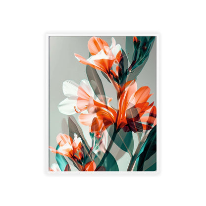 This stunning flower poster showcases the beauty of Freesia, known for its sweet fragrance and colorful blossoms