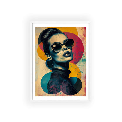 Retro pop art portrait of woman inspired by Lisbon glamour