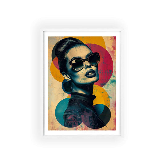 Retro pop art portrait of woman inspired by Lisbon glamour