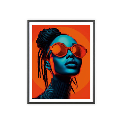 Vibrant pop art portrait of a young Black woman, inspired by the energy of Lome, Togo