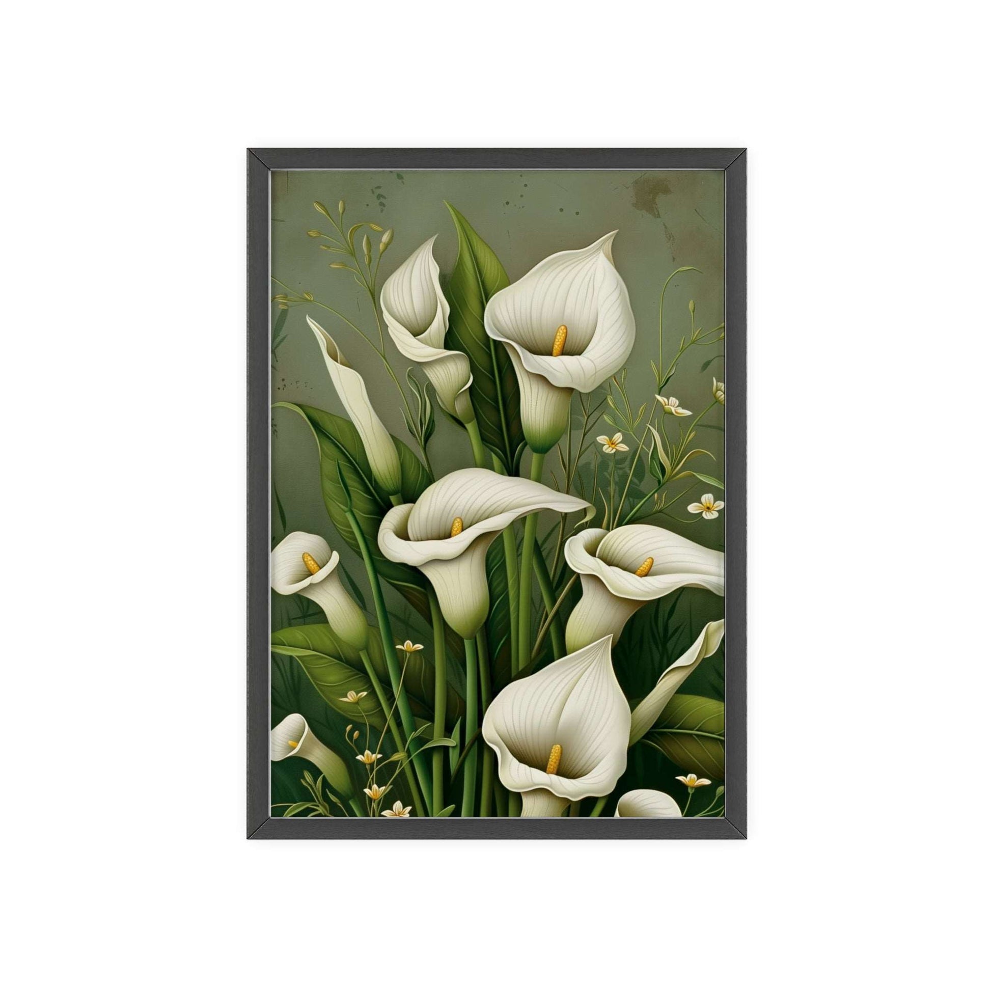 Vintage Calla Lilies framed wall art - Flower Parade Collection