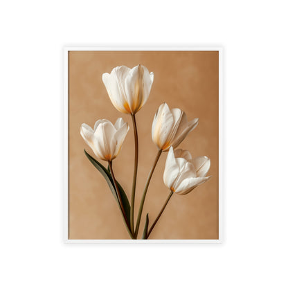 "Vintage Tulips framed wall art - Flower Parade Collection"