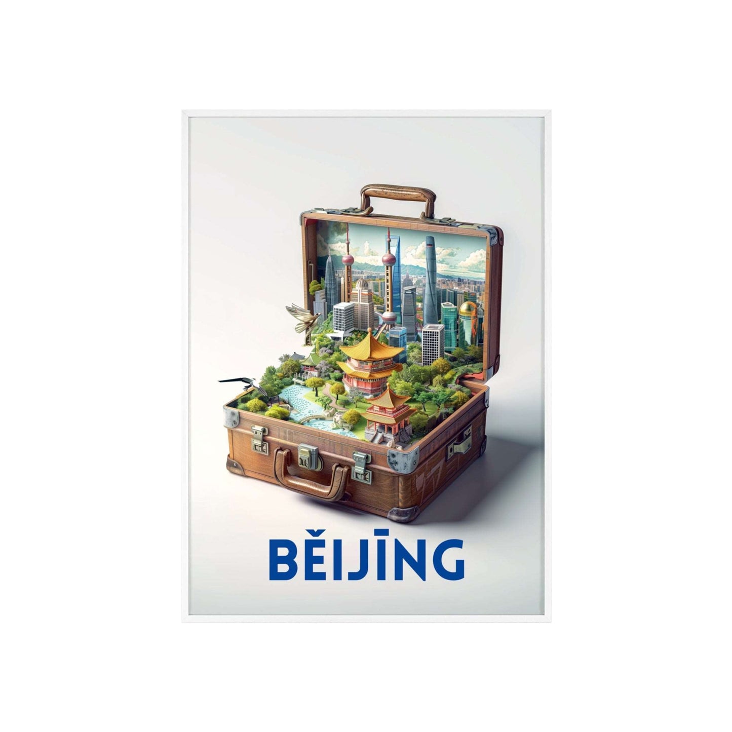 Stunning Beijing travel poster enhancing home decor with elegant wall art, capturing the city's charm and evoking memories and future adventures