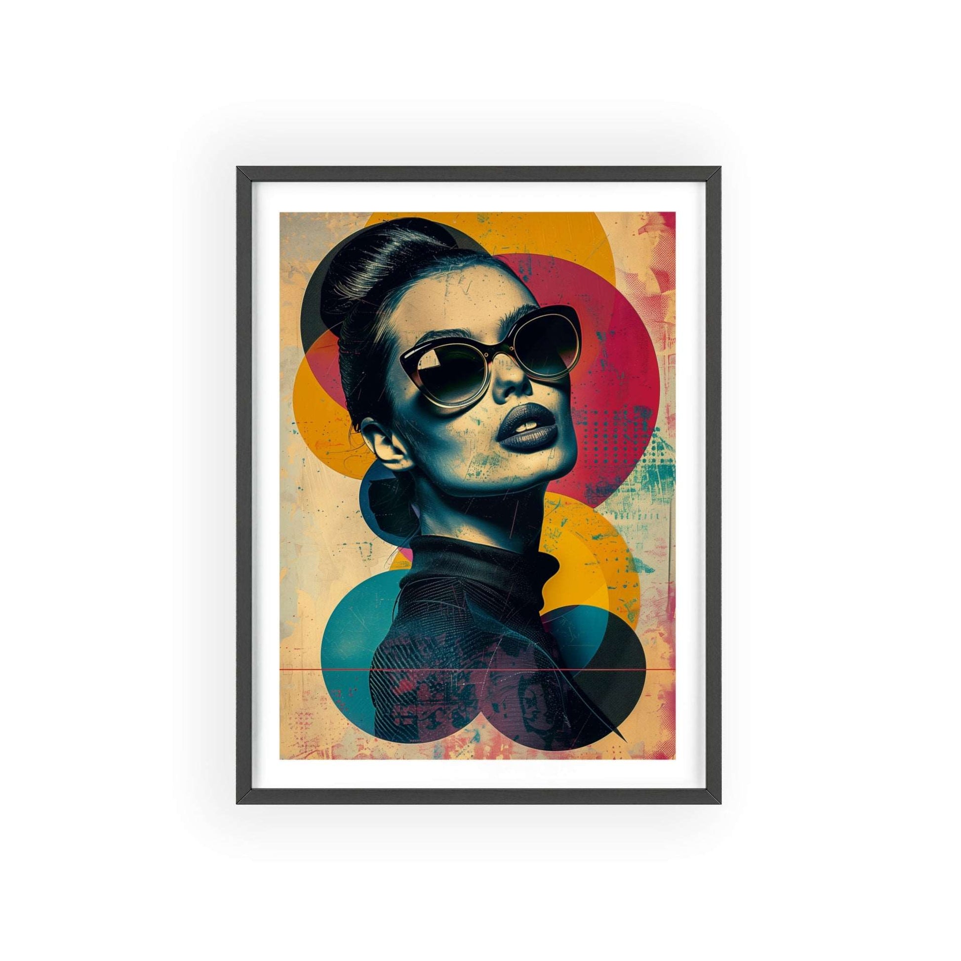 Retro pop art portrait of woman inspired by Lisbon glamour