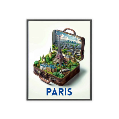 Paris in a Suitcase: Elegant Travel Poster for Timeless Home Decor