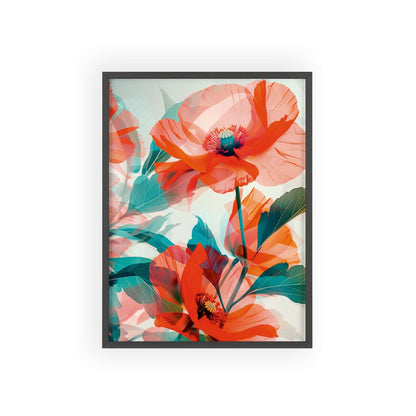 "Orange Poppies framed wall art - Flower Parade Collection"