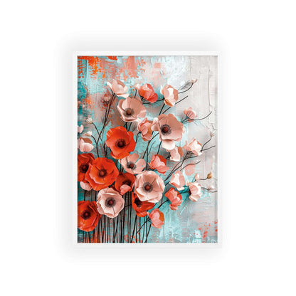 Modern abstract Poppies framed print from Flower Parade collection