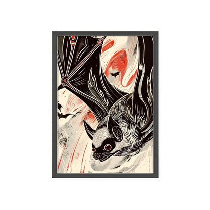 Perfect for modern home decor, this wall art piece features a majestic bat