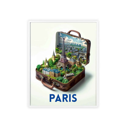 Paris in a Suitcase: Elegant Travel Poster for Timeless Home Decor