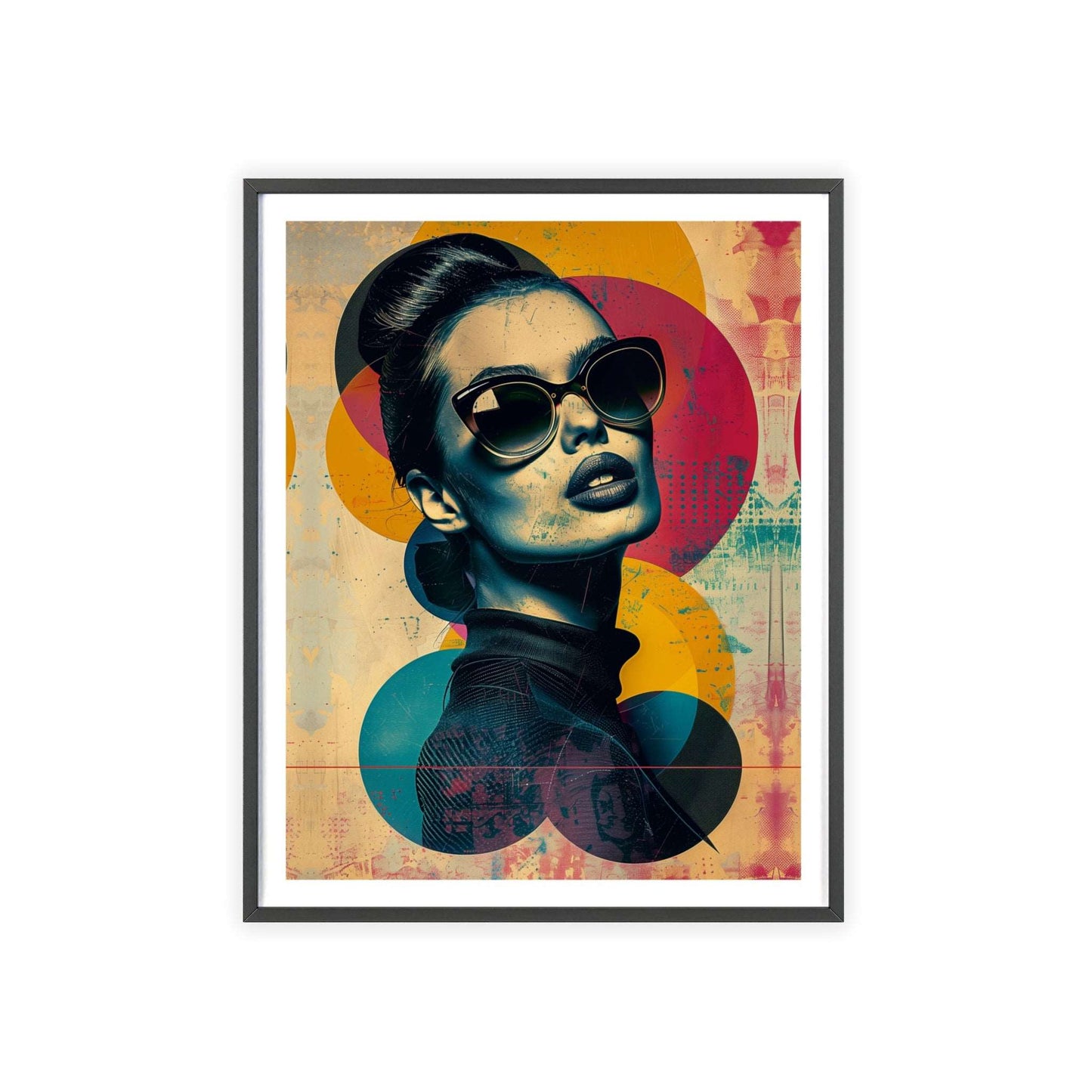 Retro pop art portrait of woman inspired by Lisbon glamour