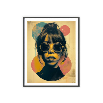 Retro pop art portrait of woman inspired by Tokyo fashion