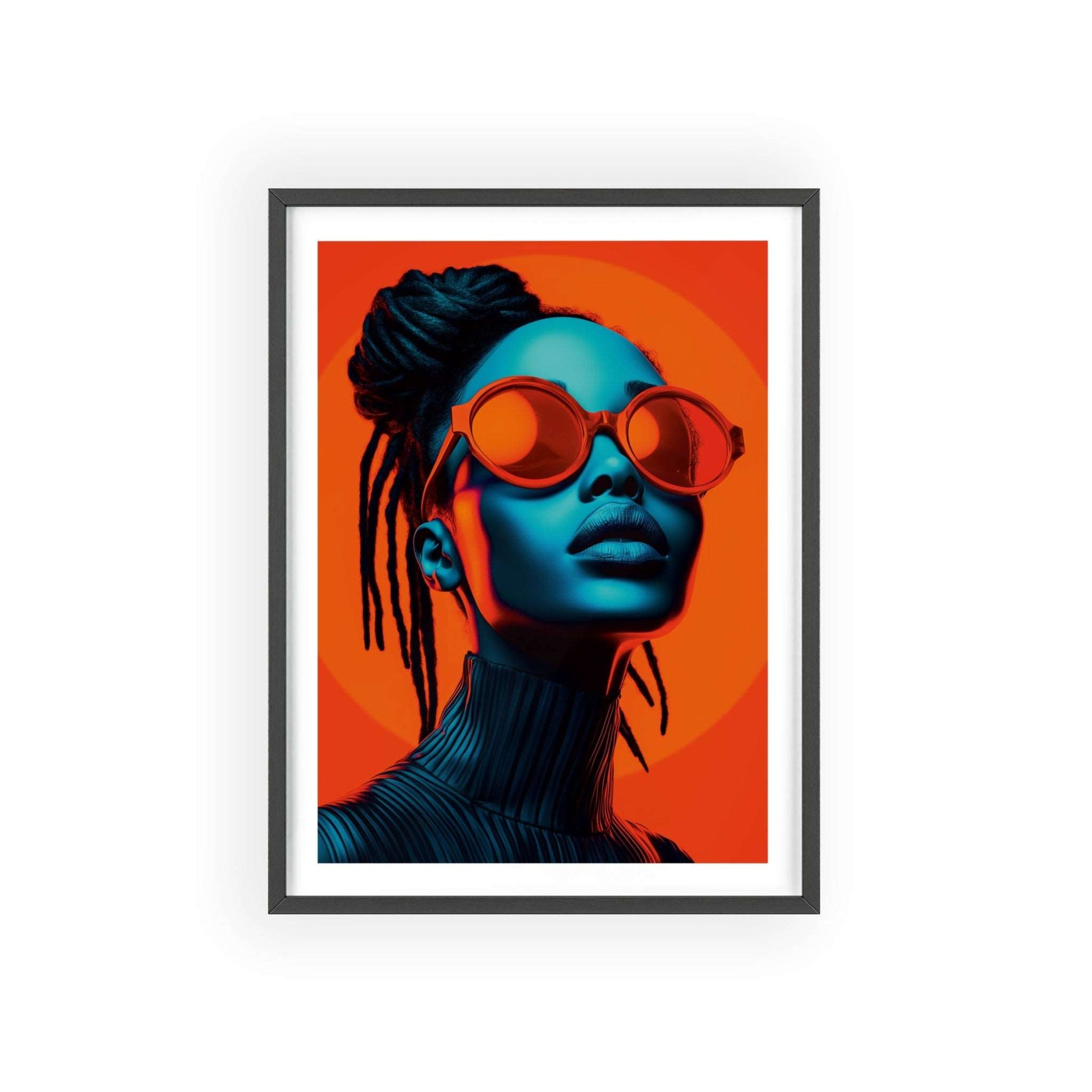 Vibrant pop art portrait of a young Black woman, inspired by the energy of Lome, Togo