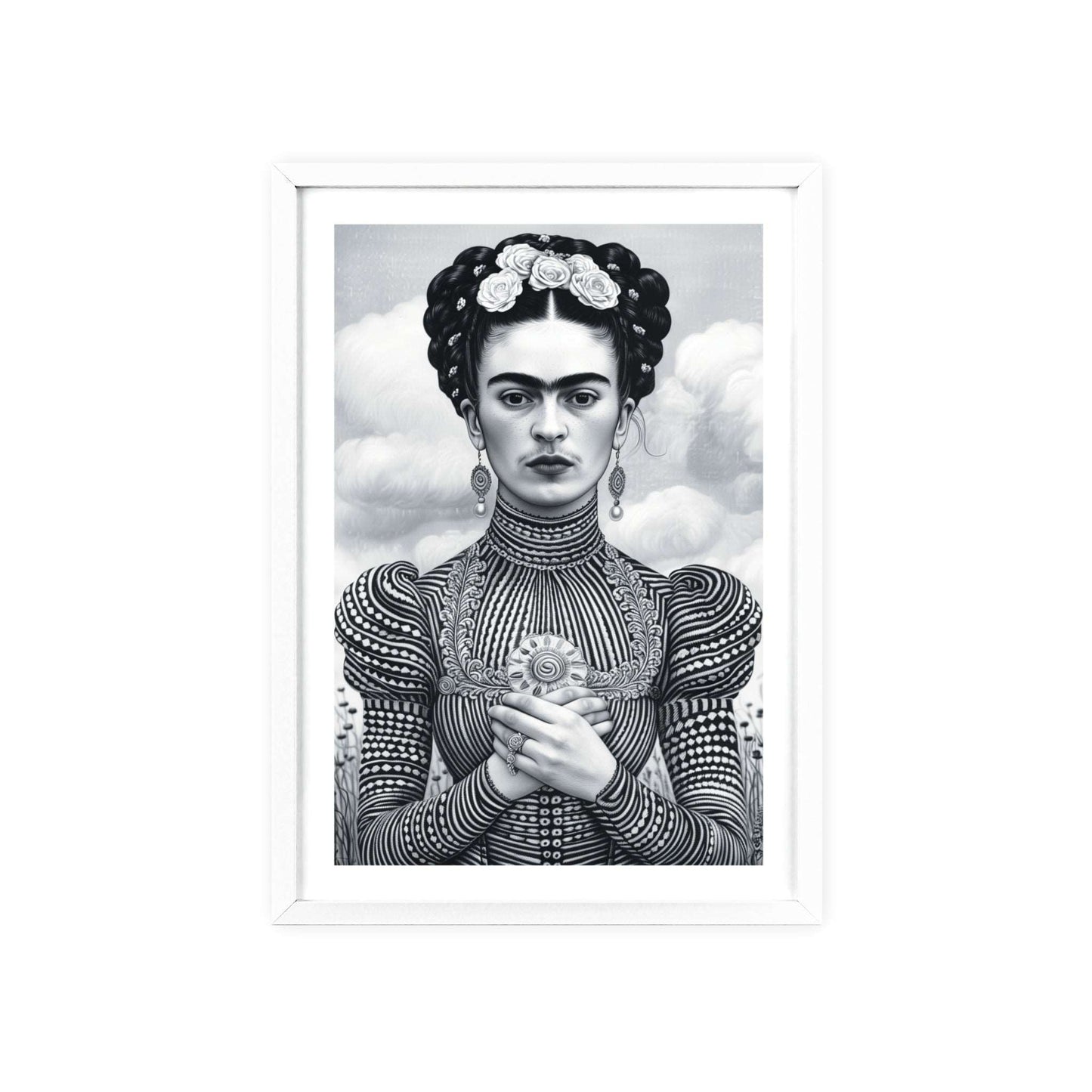  Frida Kahlo Black & White Wall Art! Modern home decor