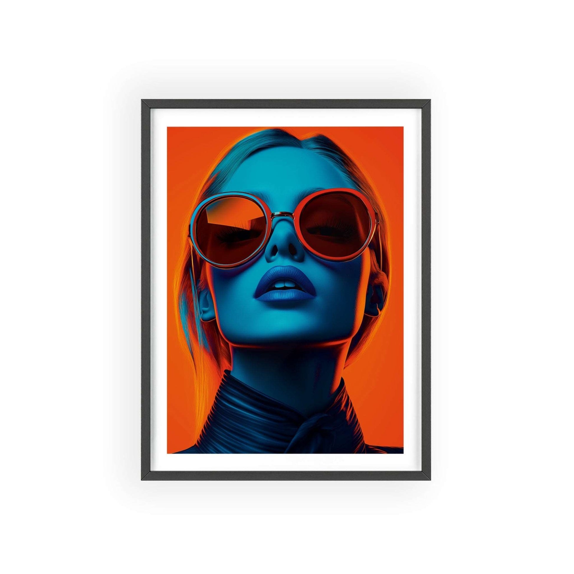 Vibrant pop art portrait of a sophisticated young woman, inspired by Vienna's timeless elegance