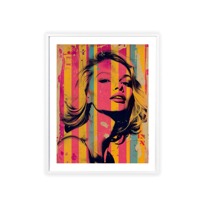 Pop art portrait of an iconic American woman from the Global Glamour collection, adding boldness and beauty to modern home decor