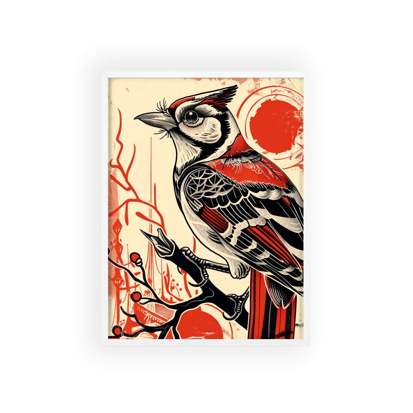 Embrace the majestic energy of the Jay with our original vector framed poster