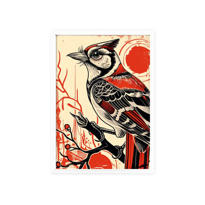 Embrace the majestic energy of the Jay with our original vector framed poster