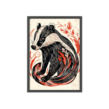 The Badger Poster! Modern home decor with powerful energy. Unleash your wild side. Shop now!