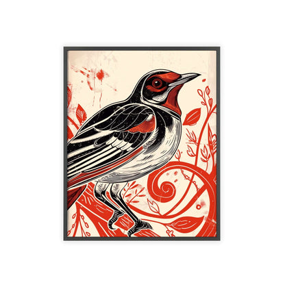 Unleash the daring energy of the Magpie with this bold, original vector framed poster. Perfect for wall art in a modern home