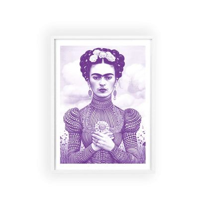 Must-Have Frida Portrait! Modern wall art in vibrant violet. Add a touch of elegance to your home decor. Shop now!