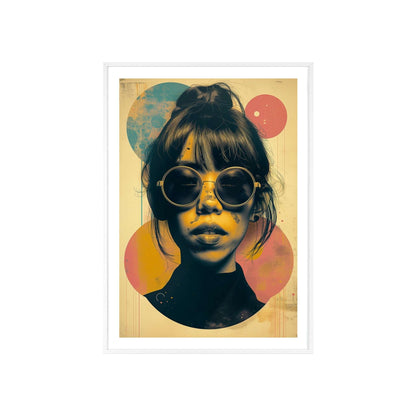 Retro pop art portrait of woman inspired by Tokyo fashion