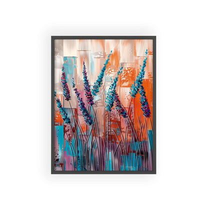 Modern abstract Lavender framed print from Flower Parade collection