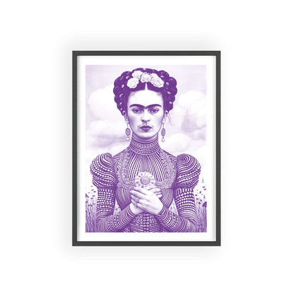 Must-Have Frida Portrait! Modern wall art in vibrant violet. Add a touch of elegance to your home decor. Shop now!