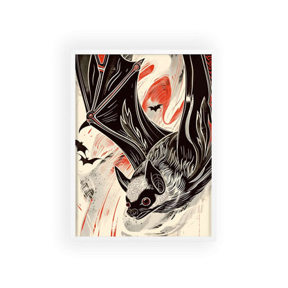 Perfect for modern home decor, this wall art piece features a majestic bat