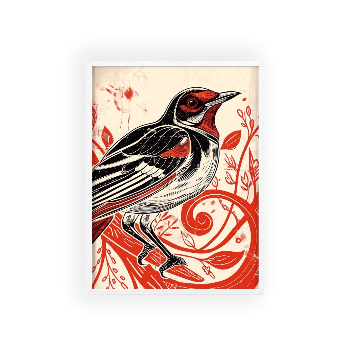 Unleash the daring energy of the Magpie with this bold, original vector framed poster. Perfect for wall art in a modern home