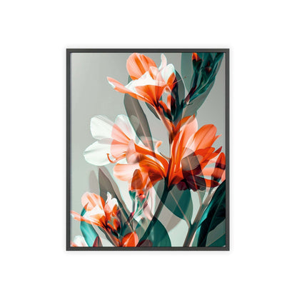 This stunning flower poster showcases the beauty of Freesia, known for its sweet fragrance and colorful blossoms