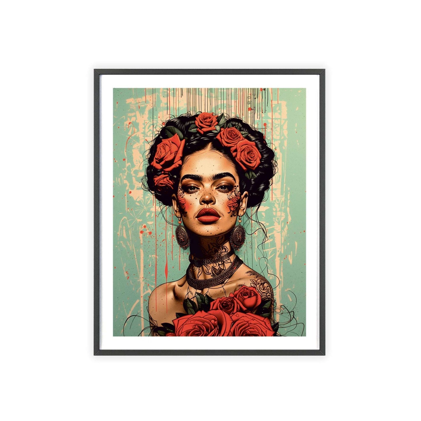 Must-Have Frida Kahlo Wall Art! Vibrant & modern portrait adds a touch of elegance. Shop now!