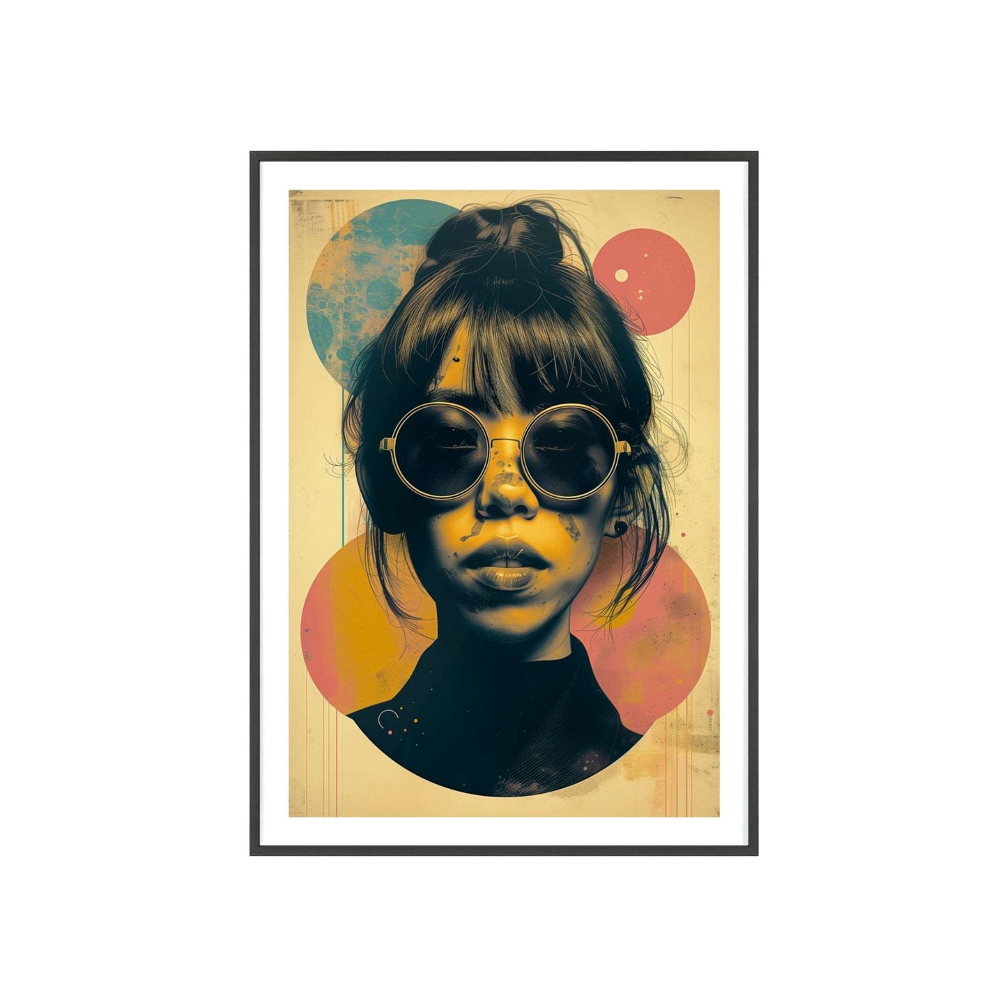 Retro pop art portrait of woman inspired by Tokyo fashion