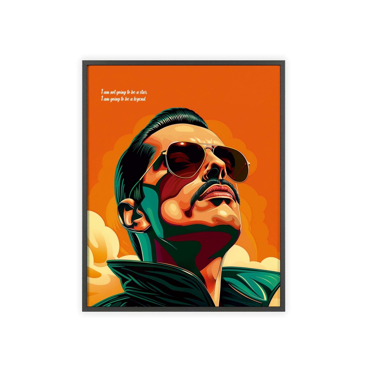 Freddie Mercury Portrait Poster - "I'm not going to be a star, I'm going to be a legend."