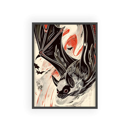 Perfect for modern home decor, this wall art piece features a majestic bat