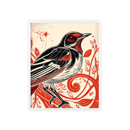 Unleash the daring energy of the Magpie with this bold, original vector framed poster. Perfect for wall art in a modern home