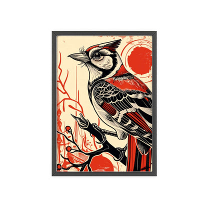 Embrace the majestic energy of the Jay with our original vector framed poster