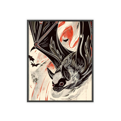 Perfect for modern home decor, this wall art piece features a majestic bat