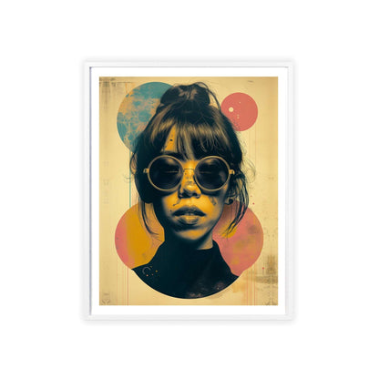 Retro pop art portrait of woman inspired by Tokyo fashion